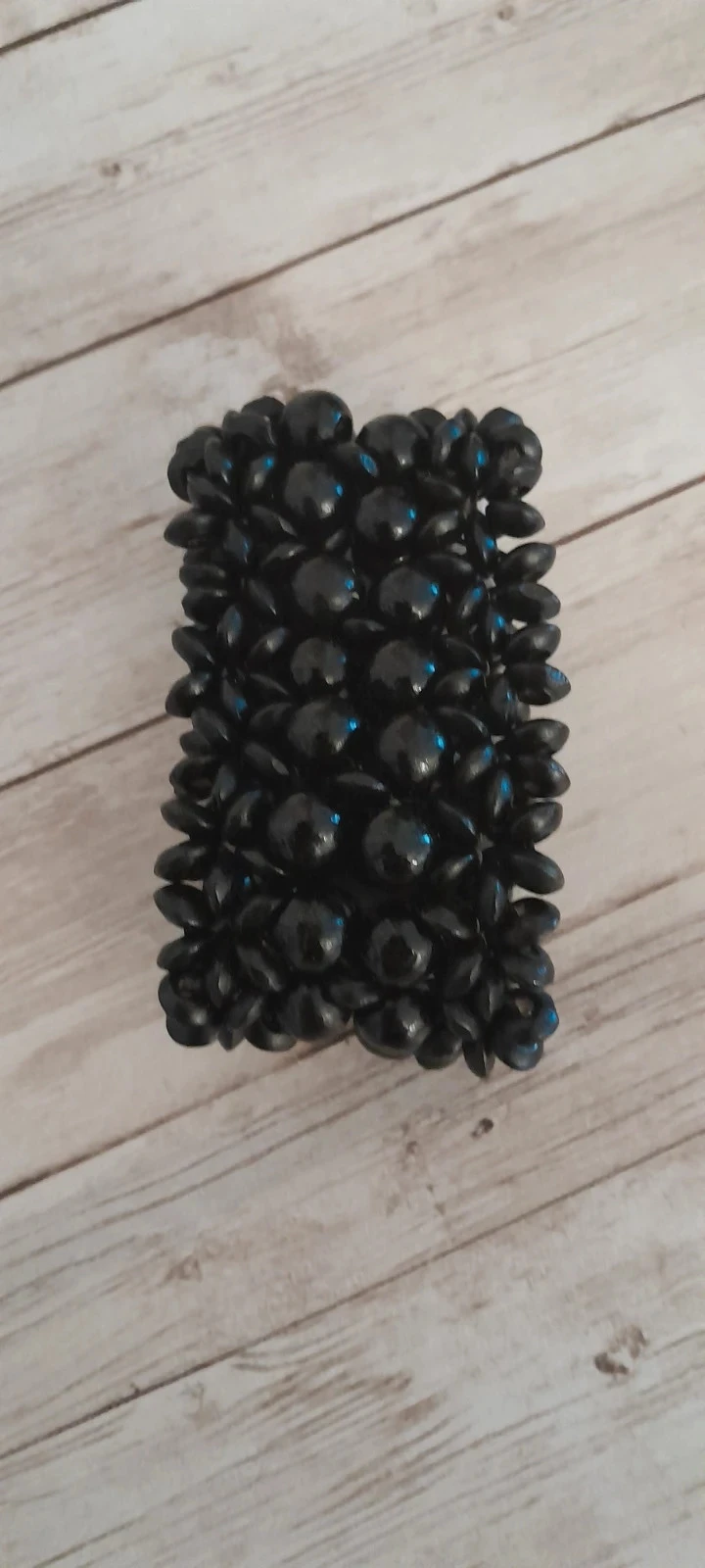 Bracelet en bois, couleur noir, Bohème